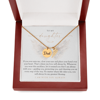 To My Daughter From Dad | With You Always Memorial Necklace