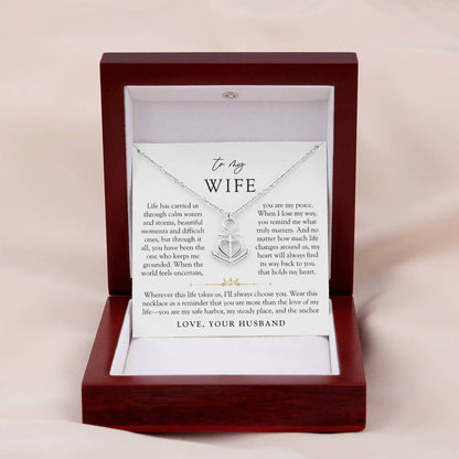 To My Wife | You're My Anchor Necklace
