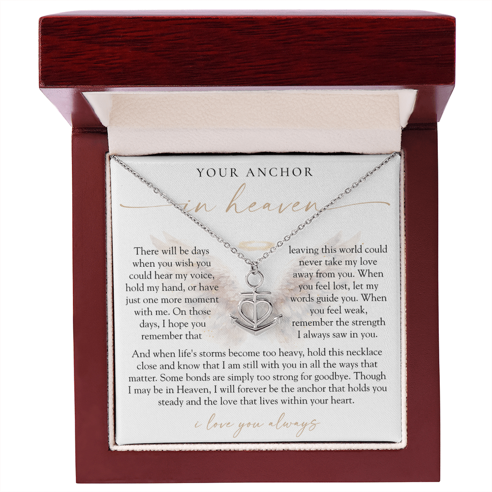 Anchor In Heaven Memorial Necklace