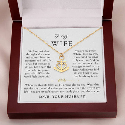 To My Wife | You're My Anchor Necklace