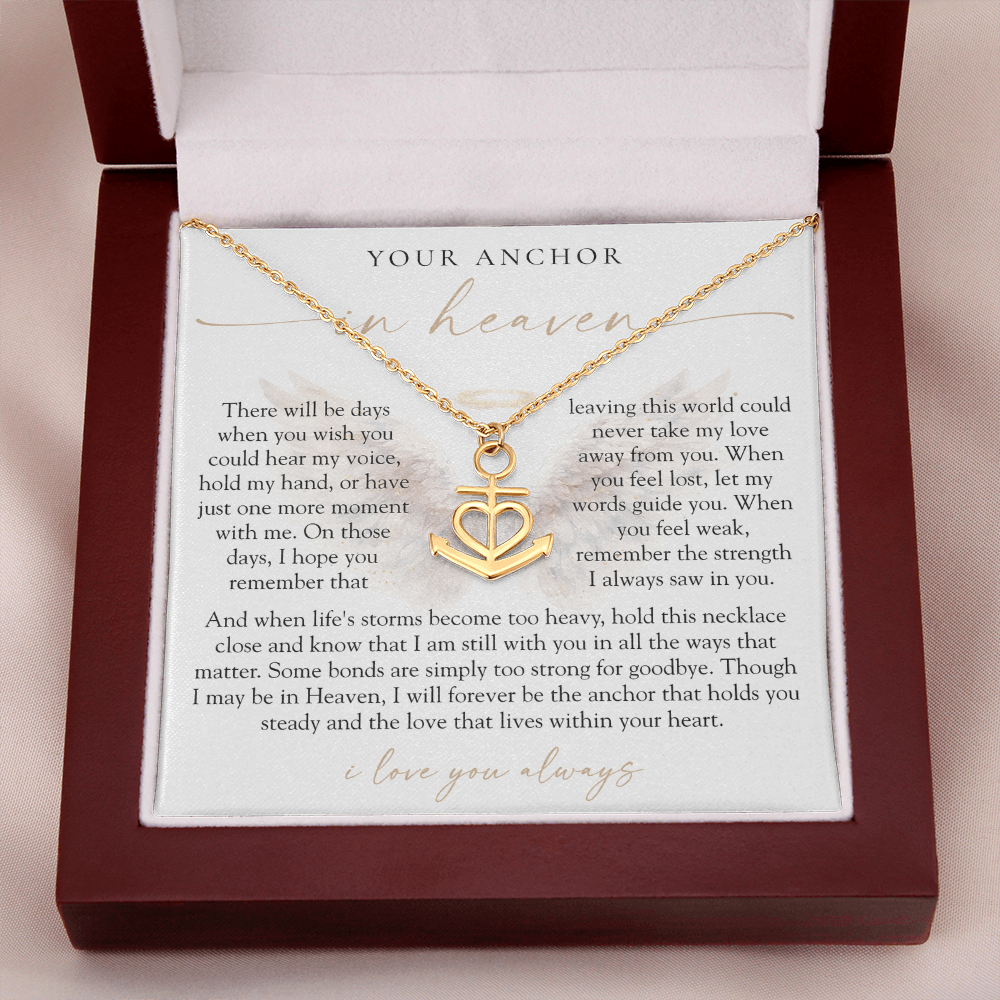 Anchor In Heaven Memorial Necklace