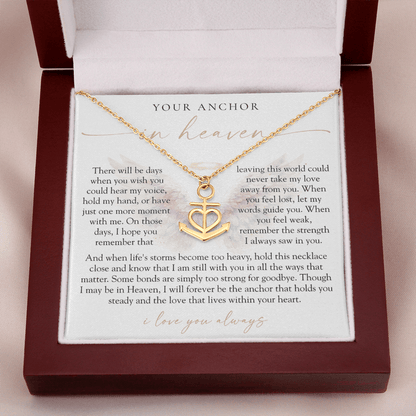 Anchor In Heaven Memorial Necklace