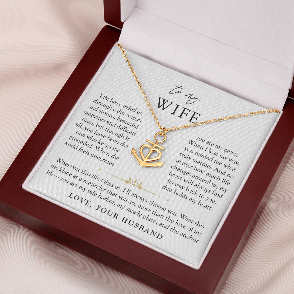 To My Wife | You're My Anchor Necklace