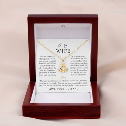 To My Wife | You're My Anchor Necklace