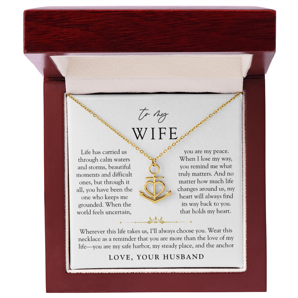 To My Wife | You're My Anchor Necklace