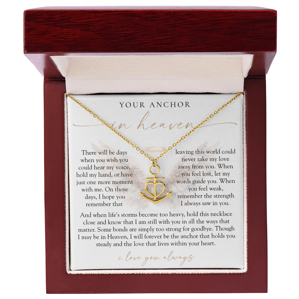 Anchor In Heaven Memorial Necklace