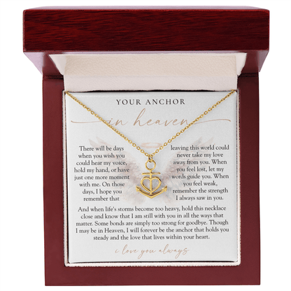Anchor In Heaven Memorial Necklace