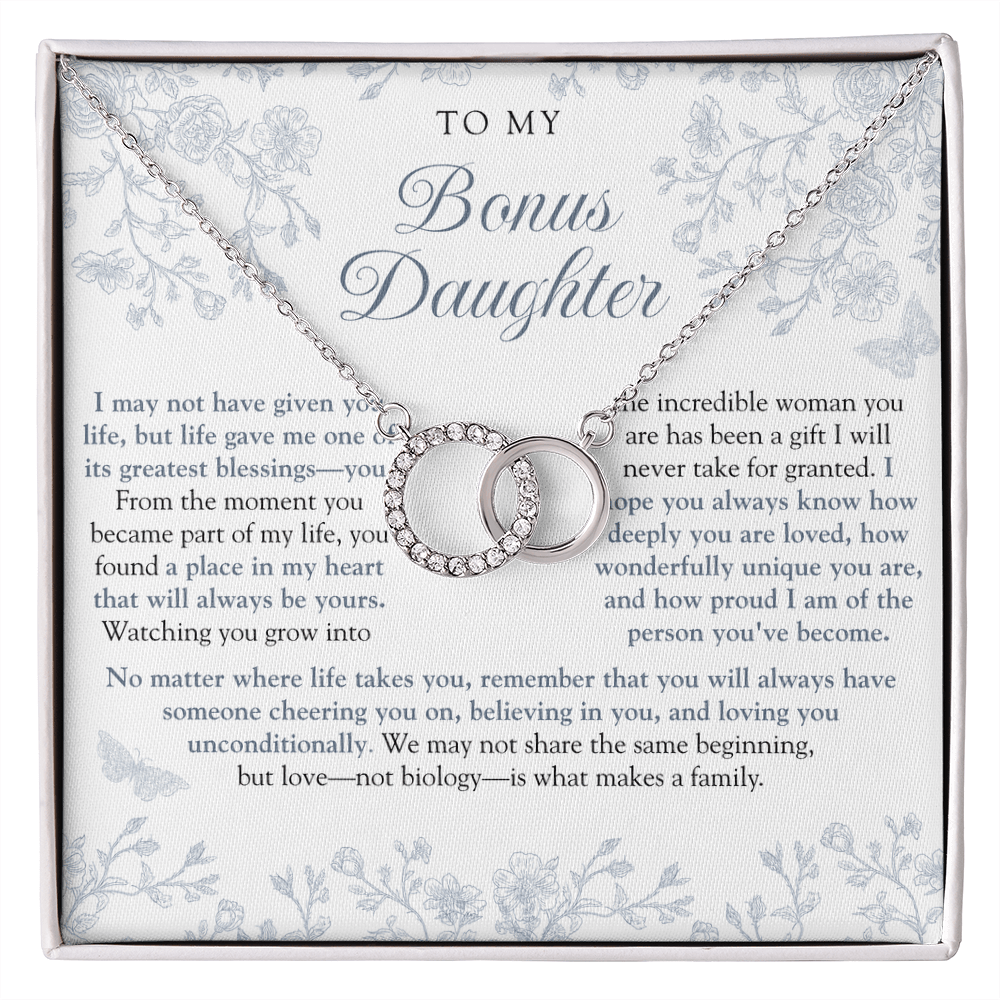 To My Bonus Daughter (A Place In My Heart) Dusty Blue Chinoiserie