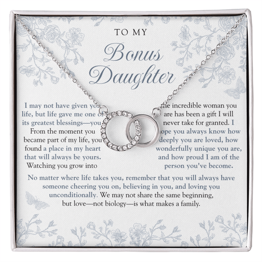To My Bonus Daughter (A Place In My Heart) Dusty Blue Chinoiserie