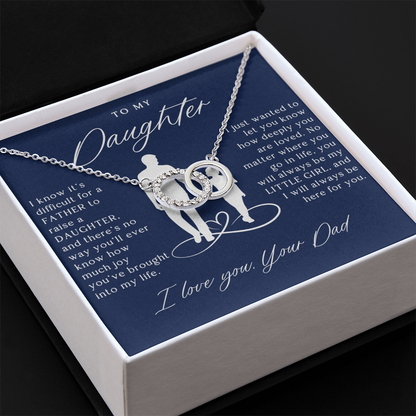 To My Daughter From Dad - Forever Linked Necklace