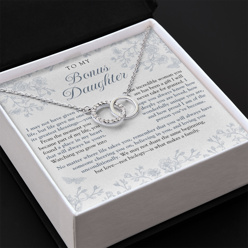 To My Bonus Daughter (A Place In My Heart) Dusty Blue Chinoiserie
