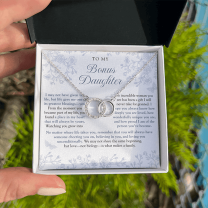 To My Bonus Daughter (A Place In My Heart) Dusty Blue Chinoiserie