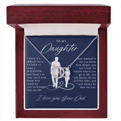 To My Daughter From Dad - Forever Linked Necklace