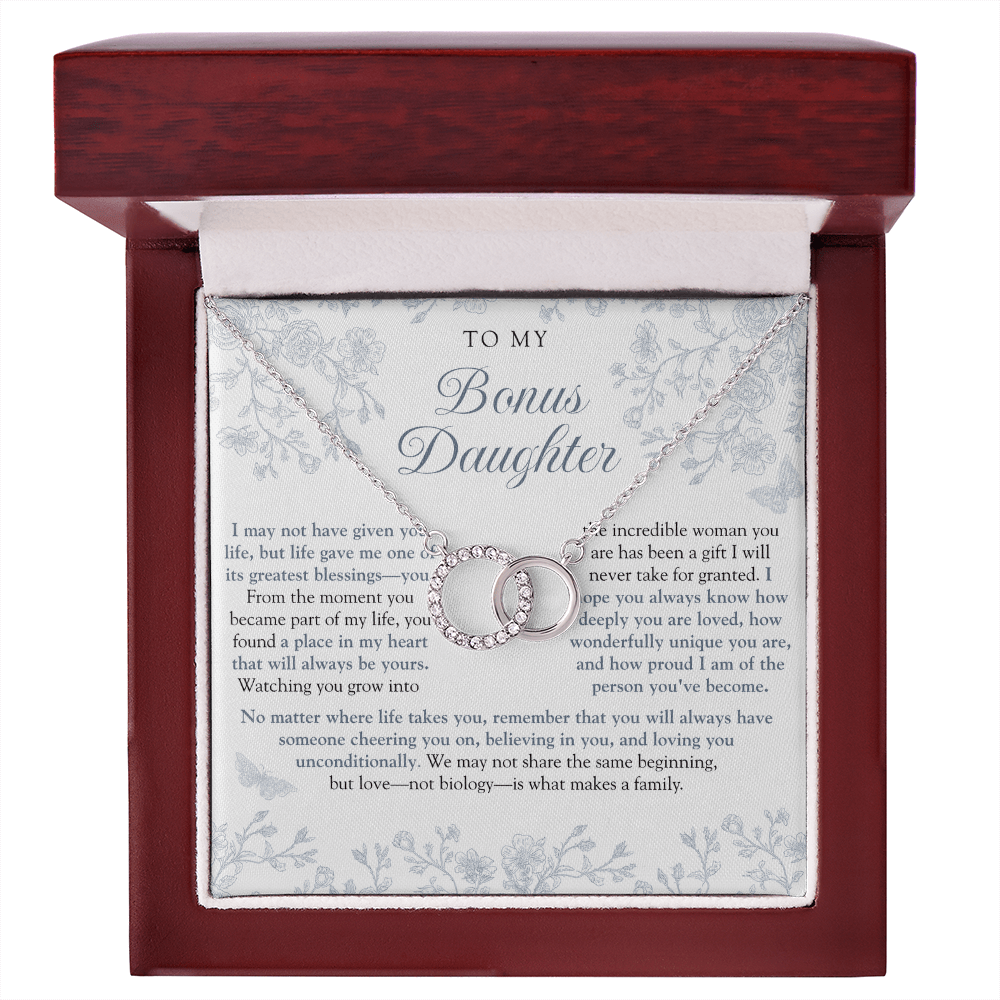 To My Bonus Daughter (A Place In My Heart) Dusty Blue Chinoiserie