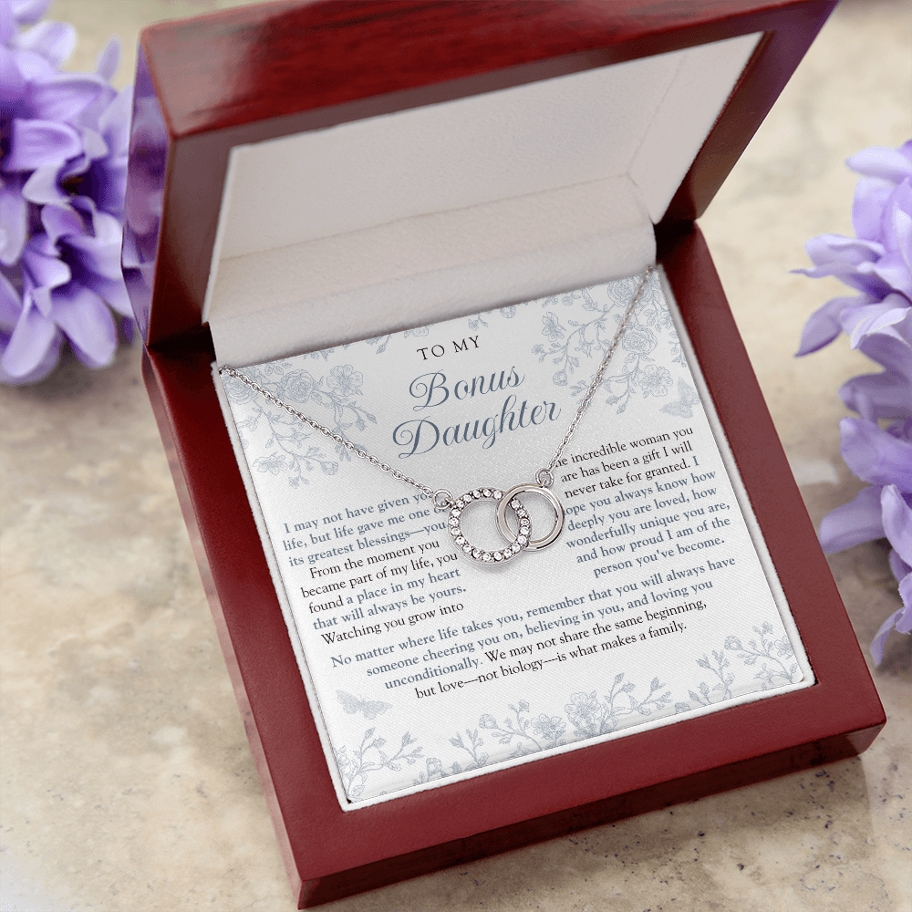 To My Bonus Daughter (A Place In My Heart) Dusty Blue Chinoiserie