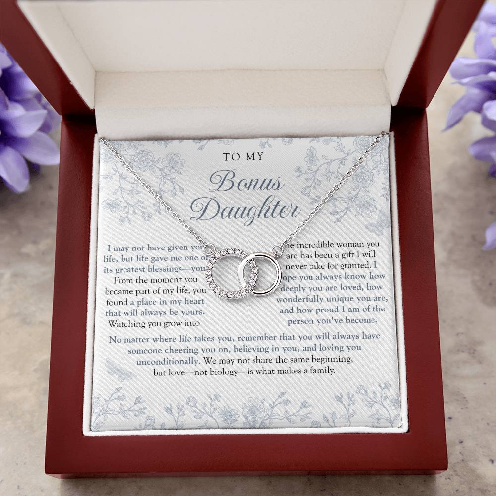 To My Bonus Daughter (A Place In My Heart) Dusty Blue Chinoiserie