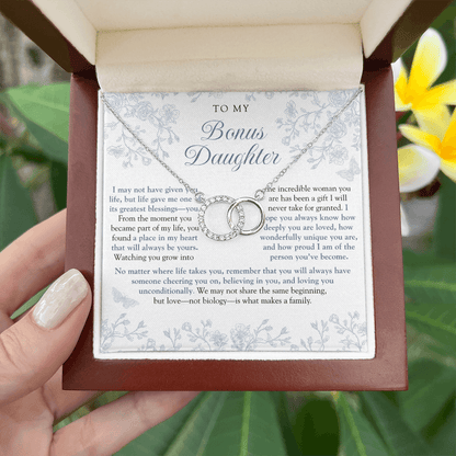 To My Bonus Daughter (A Place In My Heart) Dusty Blue Chinoiserie
