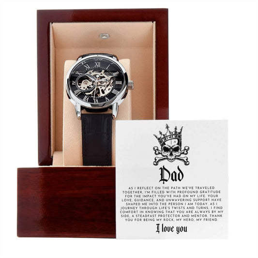 Skull King Dad Openwork Watch