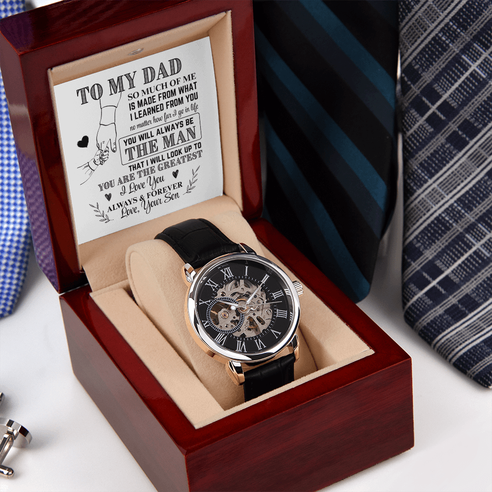 To My Dad From Son Skeleton Watch