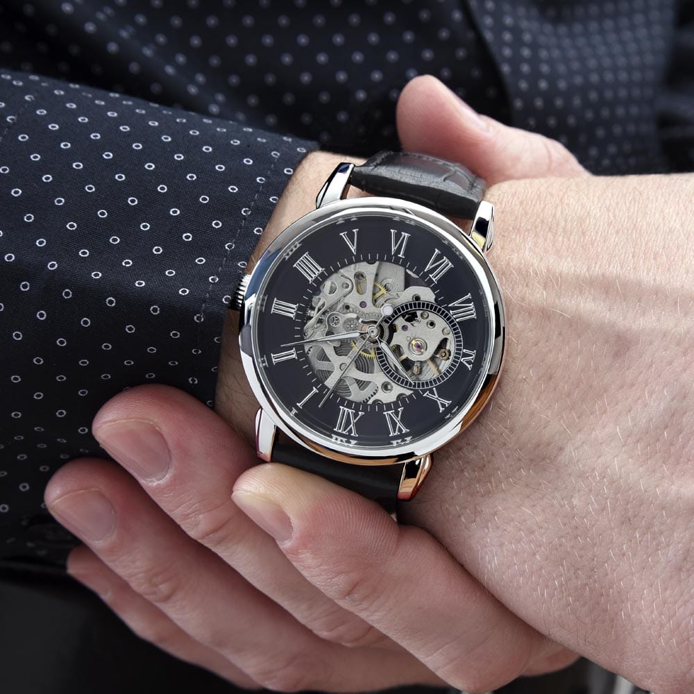 To My Dad From Son Skeleton Watch