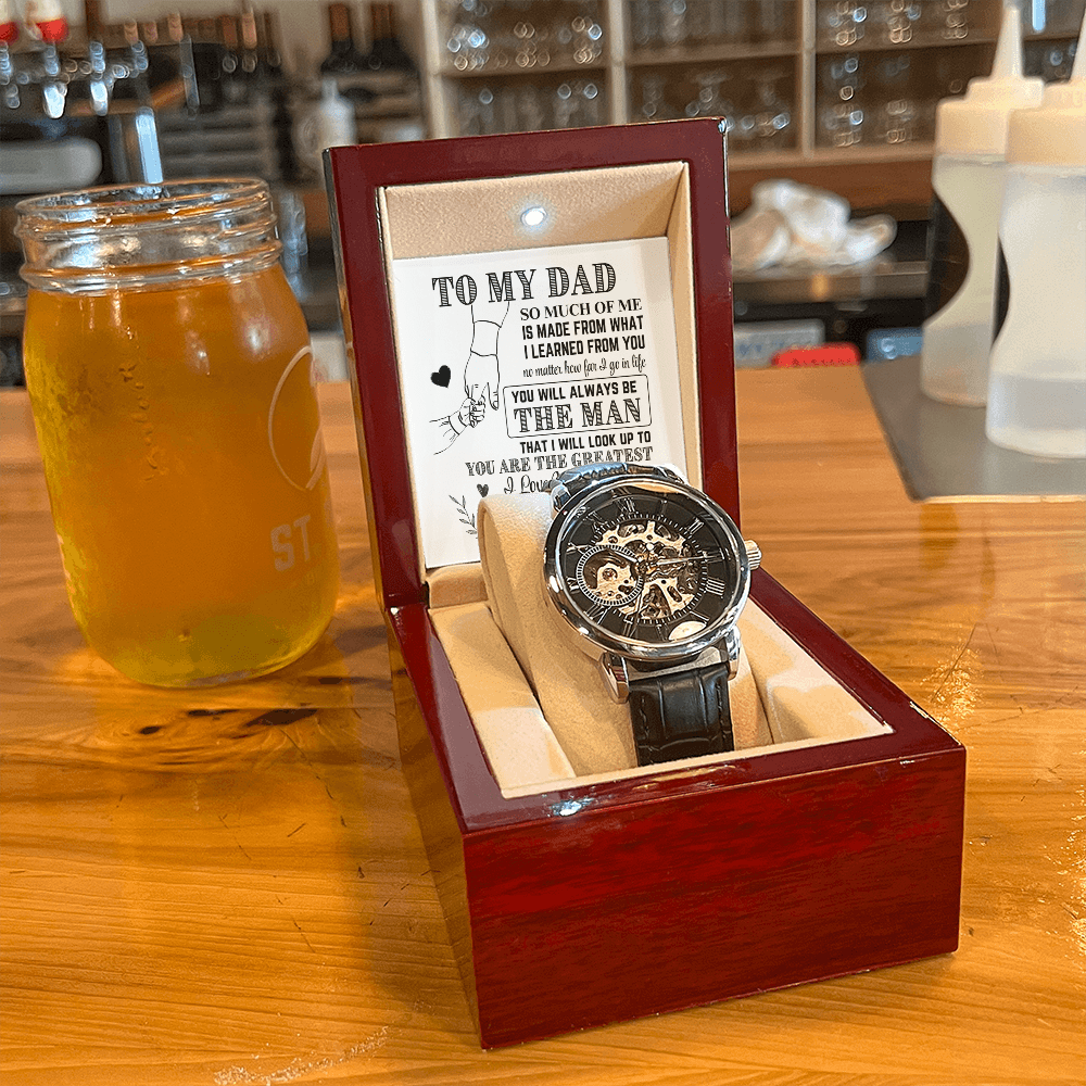 To My Dad From Son Skeleton Watch