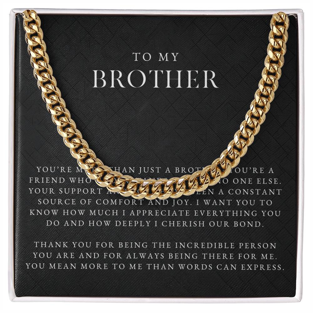 Brother Cuban Chain Necklace | Luxe Black