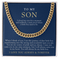 To My Son | Always My Little Boy Navy & Gold