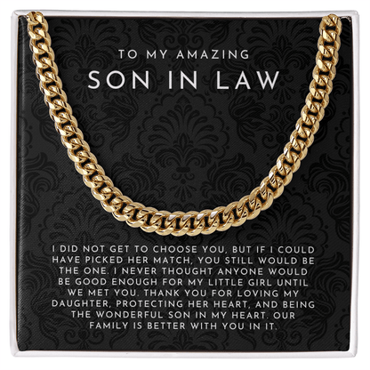 To My Amazing Son In Law Necklace