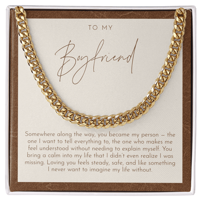 To My Boyfriend Necklace