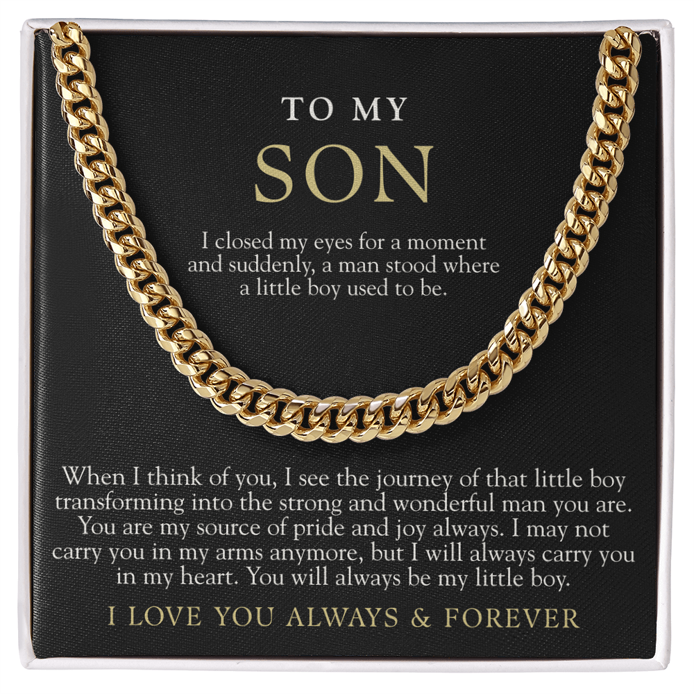 To My Son | I Closed My Eyes Black & Gold