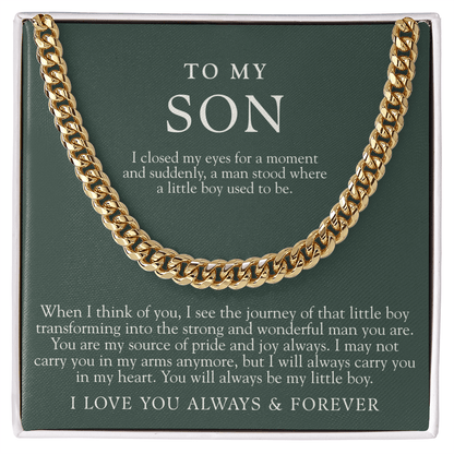 To My Son | I Closed My Eyes Forest Green