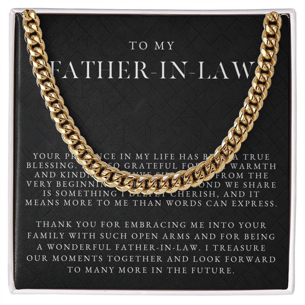 Father In Law Cuban Chain Necklace | Luxe Black