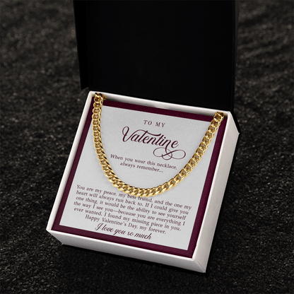 To My Valentine Men's Gift (You Are My Peace)