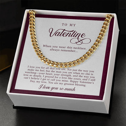 To My Valentine Men's Gift (I Love You)
