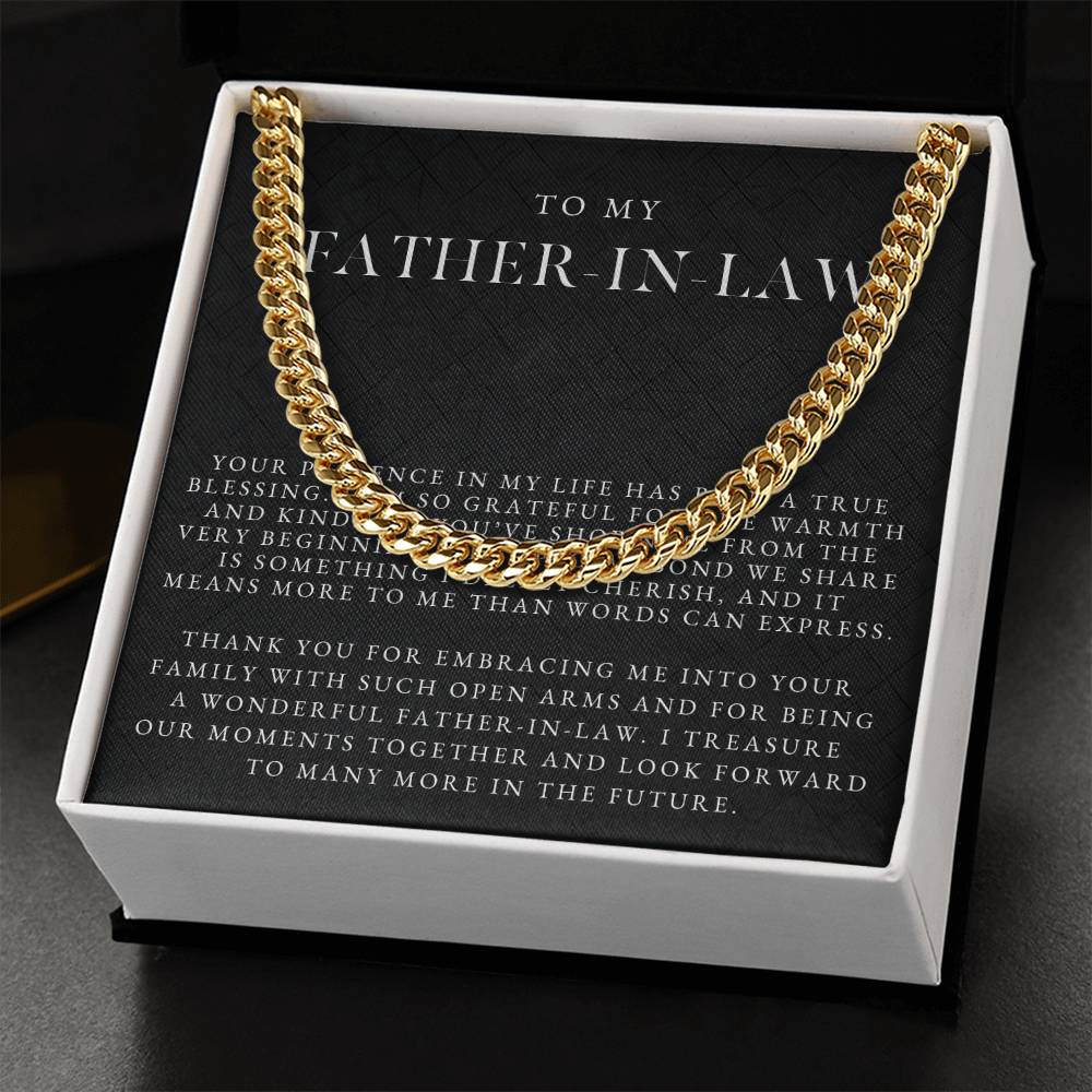 Father In Law Cuban Chain Necklace | Luxe Black