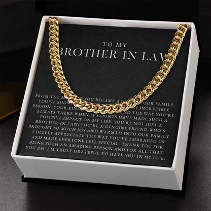 Brother In Law Cuban Chain Necklace | Luxe Black