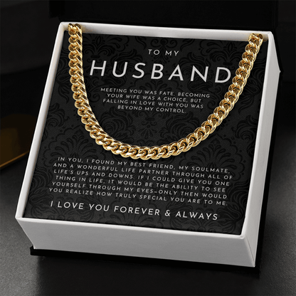 To My Husband Necklace From Wife