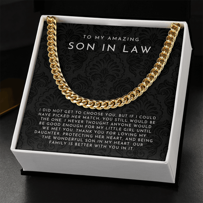 To My Amazing Son In Law Necklace