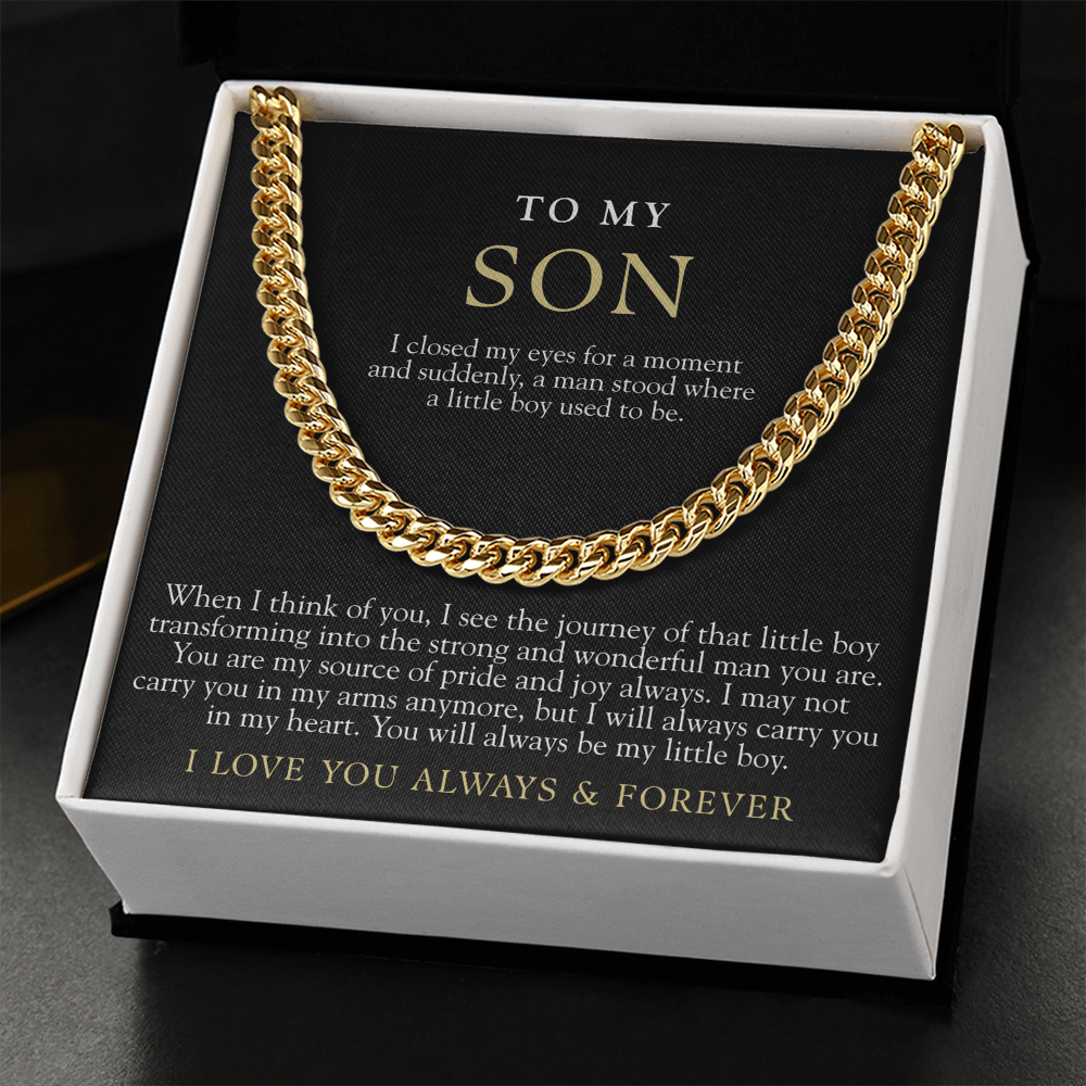 To My Son | I Closed My Eyes Black & Gold