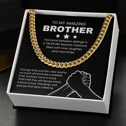 To My Amazing Brother Necklace From Brother