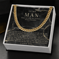 Black Marble To My Man Necklace
