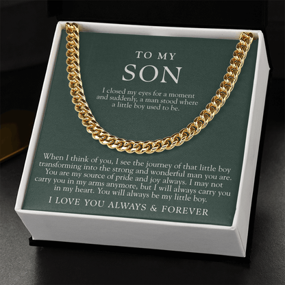 To My Son | I Closed My Eyes Forest Green