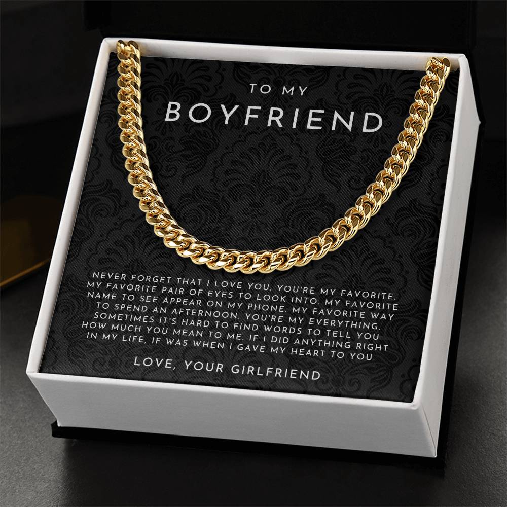 To My Boyfriend Necklace