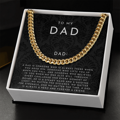 To My Dad Definition Necklace