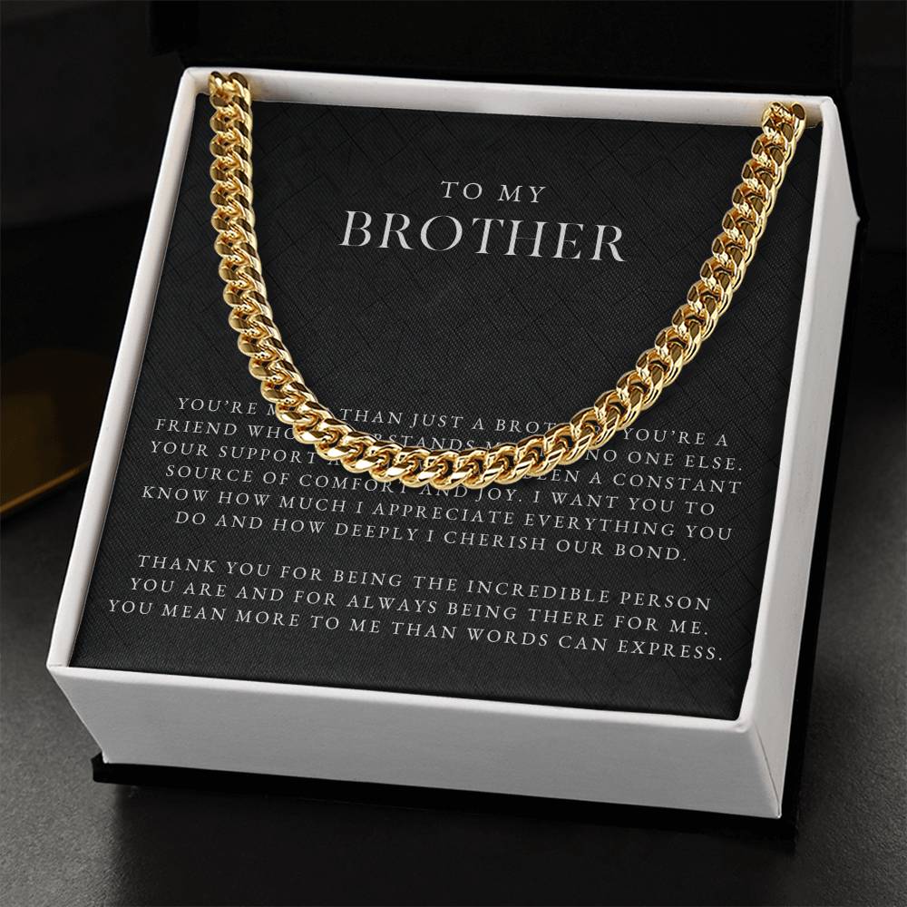 Brother Cuban Chain Necklace | Luxe Black