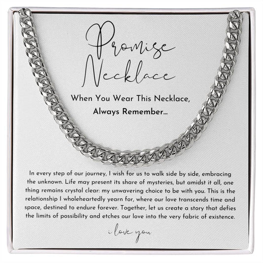 Promise Necklace For Him, Boyfriend Gift