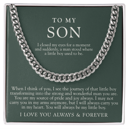 To My Son | I Closed My Eyes Forest Green