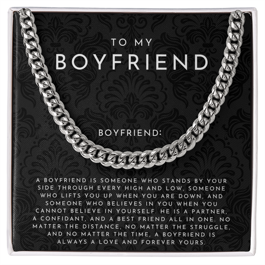 To My Boyfriend Definition Necklace