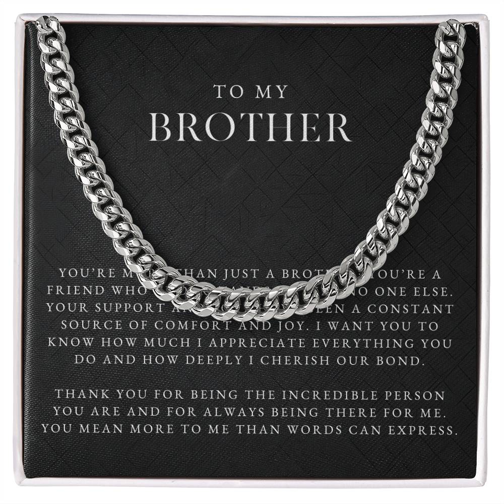 Brother Cuban Chain Necklace | Luxe Black