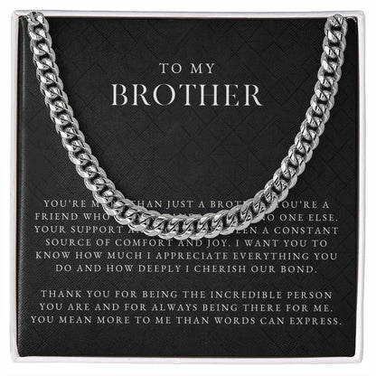 Brother Cuban Chain Necklace | Luxe Black